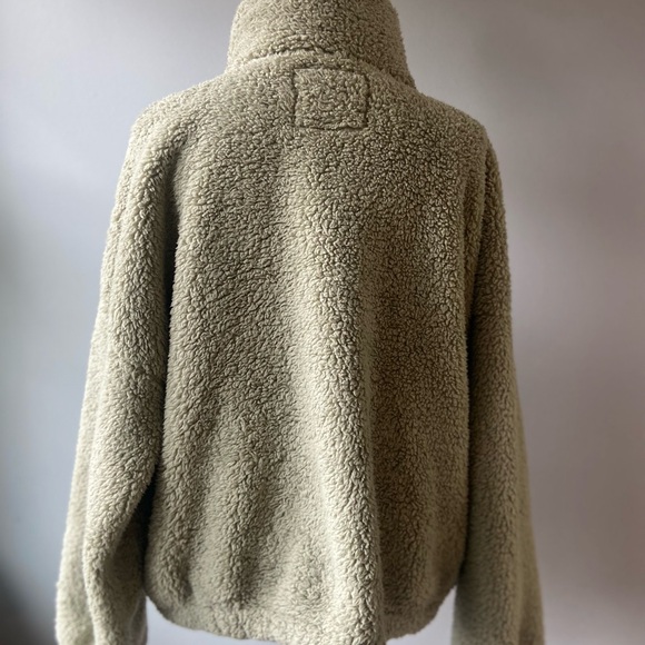 American Eagle Outfitters Sage Teddy Jacket Sz L - Picture 3 of 12